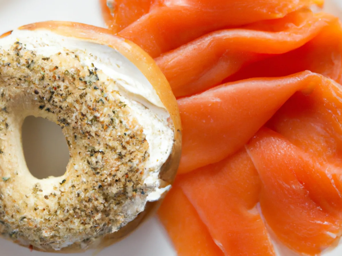 Lox Plate with Sesame Bagel & Olive & Herb Cream Cheese Lox Plate with Sesame Bagel & Olive & Herb Cream Cheese