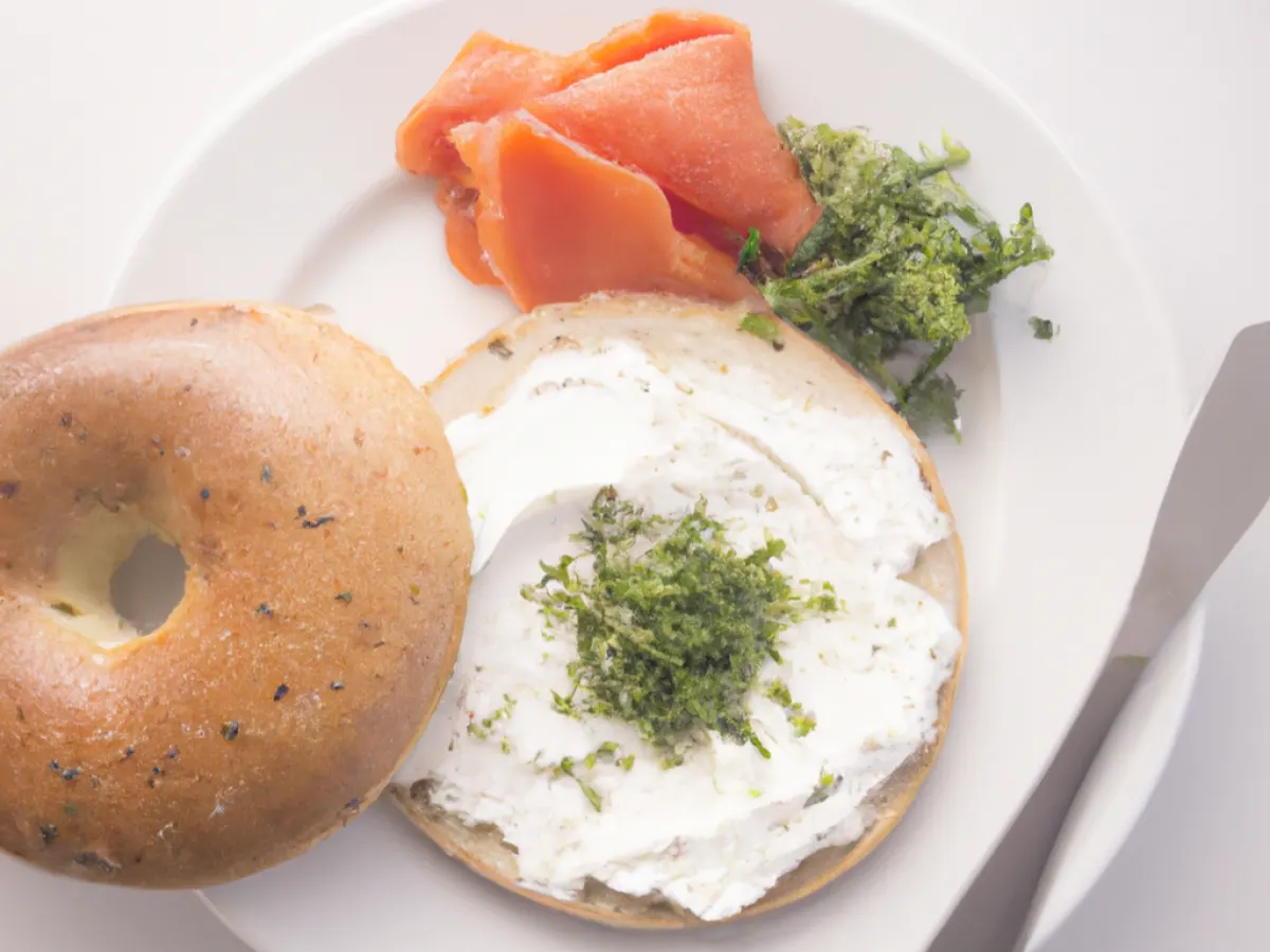 Lox Plate with Gluten Free Bagel & Olive & Herb Cream Cheese Lox Plate with Gluten Free Bagel & Olive & Herb Cream Cheese