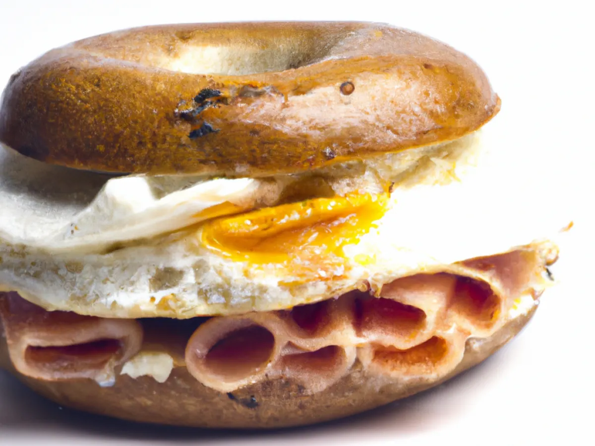 Plain Bagel Tabil Turkey Bacon Sandwich Plain Bagel Tabil Turkey Bacon Sandwich