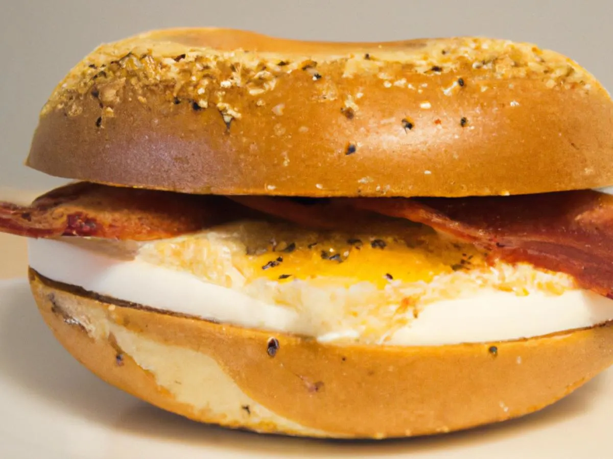 Salt Bagel Tabil Turkey Bacon Sandwich Salt Bagel Tabil Turkey Bacon Sandwich