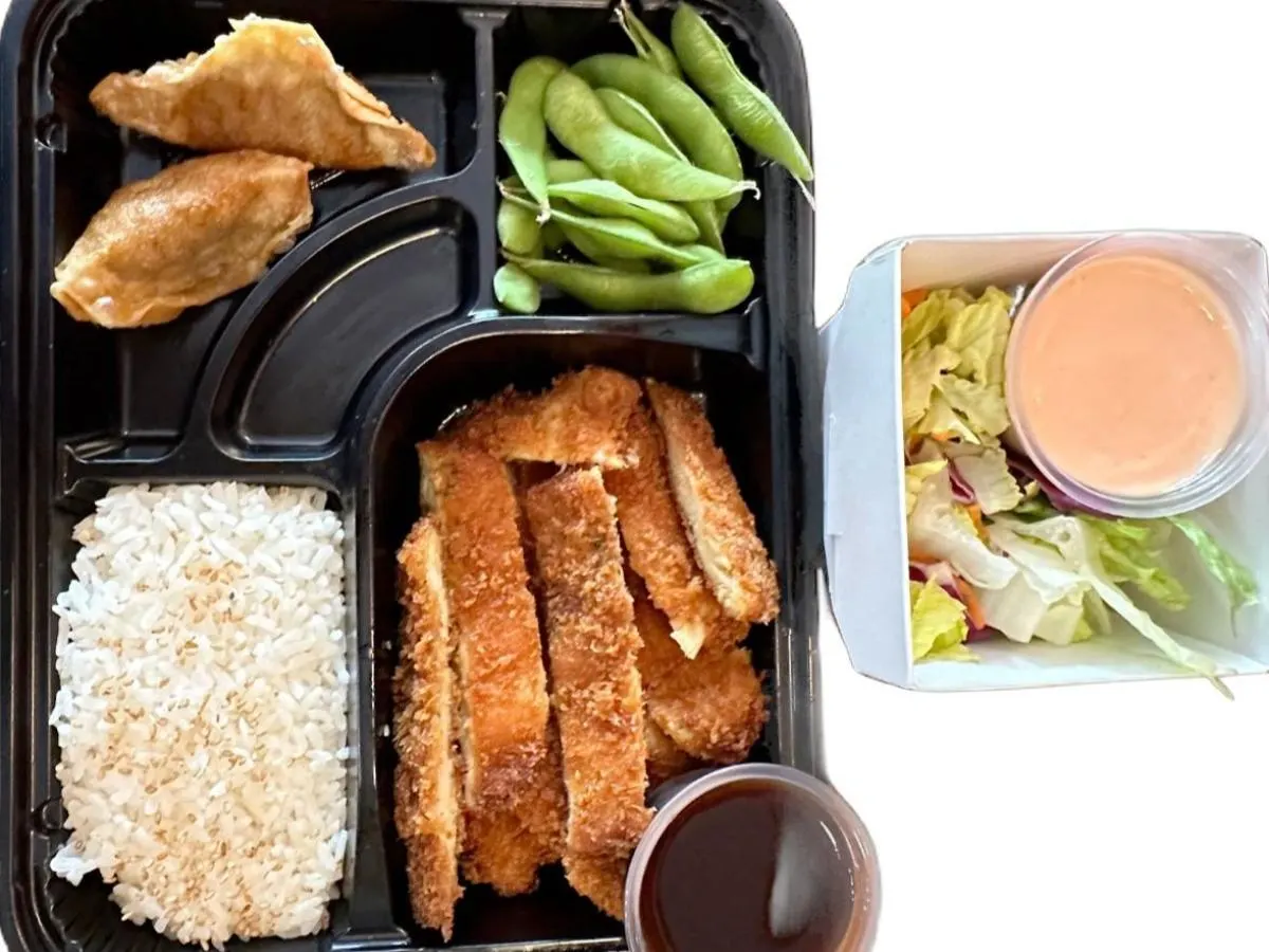 Chicken Katsu Brown Rice Bento Box