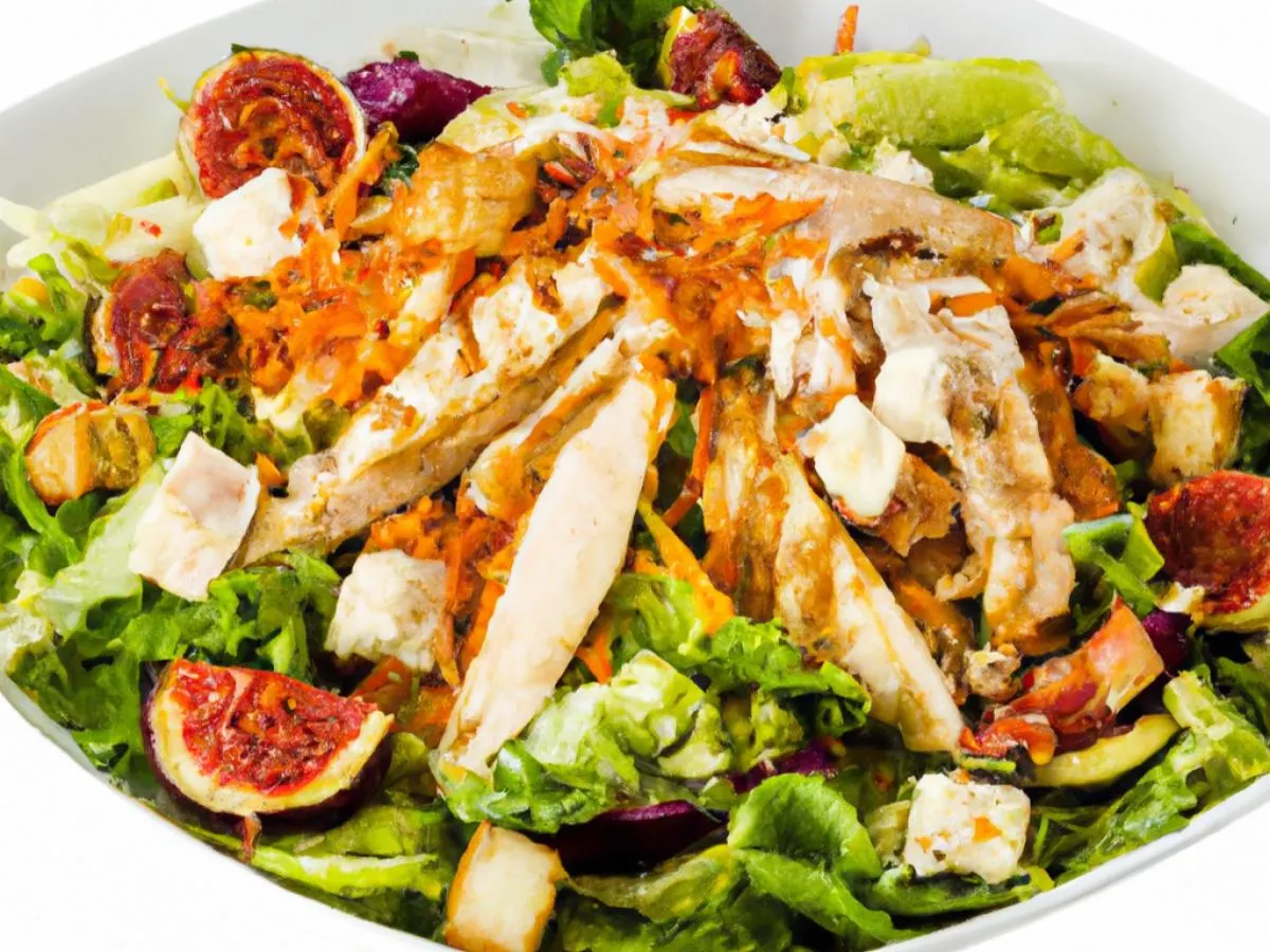Santorini Salad with Grilled Chicken and Caesar & Pita Santorini Salad with Grilled Chicken and Caesar & Pita