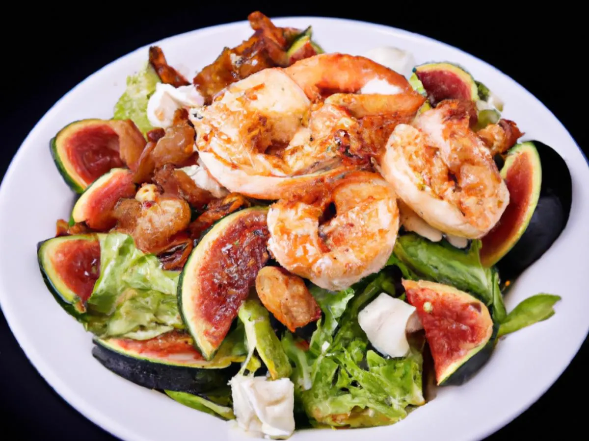 Santorini Salad with Grilled Shrimp and Caesar & Pita Santorini Salad with Grilled Shrimp and Caesar & Pita