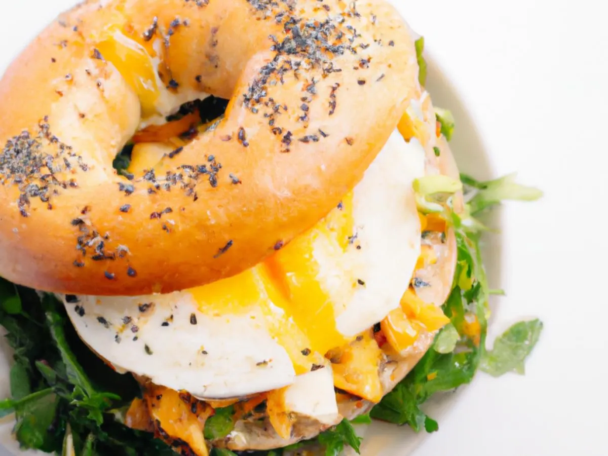 Sesame Wheat Seed Bagel Grilled Halloumi Sandwich Sesame Wheat Seed Bagel Grilled Halloumi Sandwich