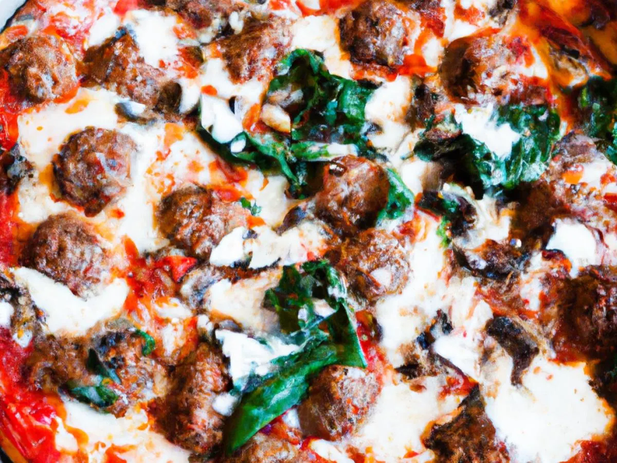 Meatball Deep Dish Pizza Meatball Deep Dish Pizza