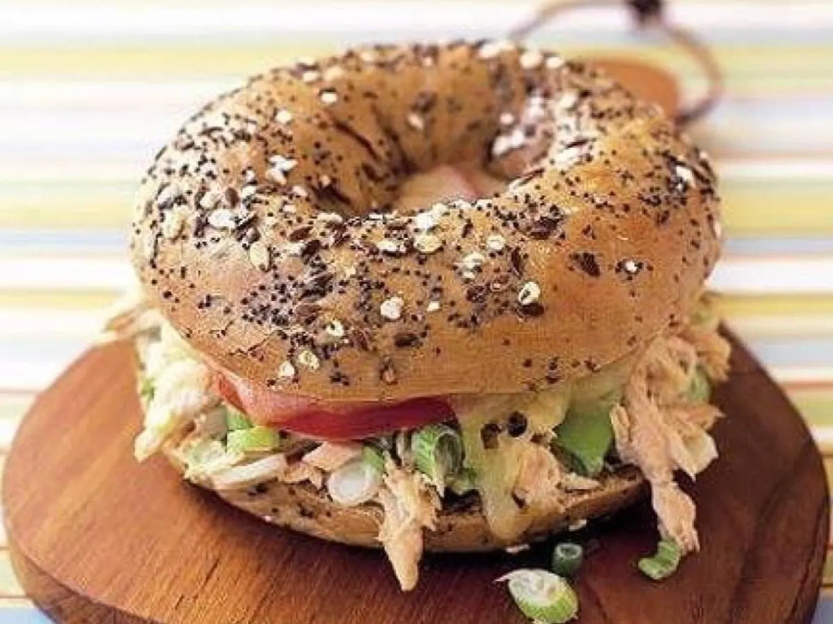 Everything Bagel Kharcho Tuna Salad Sandwich Everything Bagel Kharcho Tuna Salad Sandwich