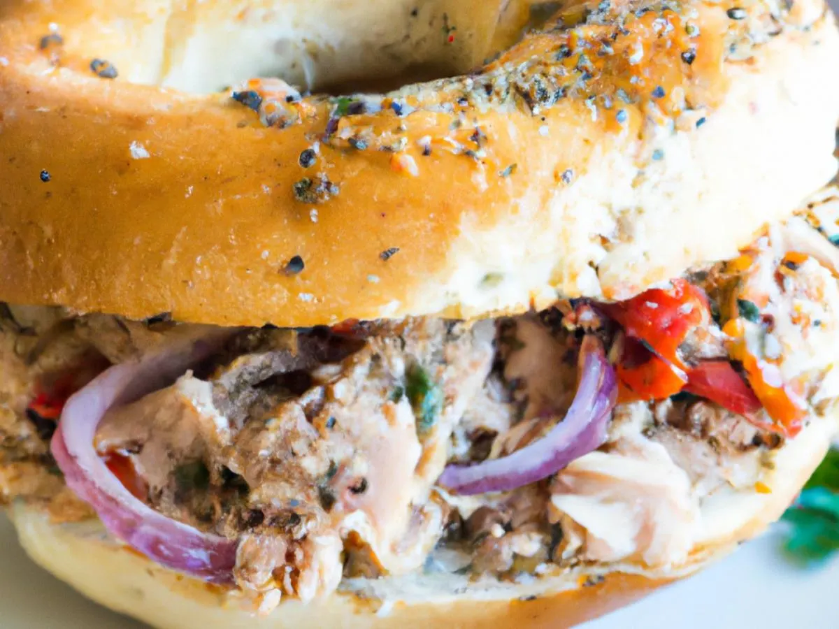 Poppy Bagel Kharcho Tuna Salad Sandwich Poppy Bagel Kharcho Tuna Salad Sandwich