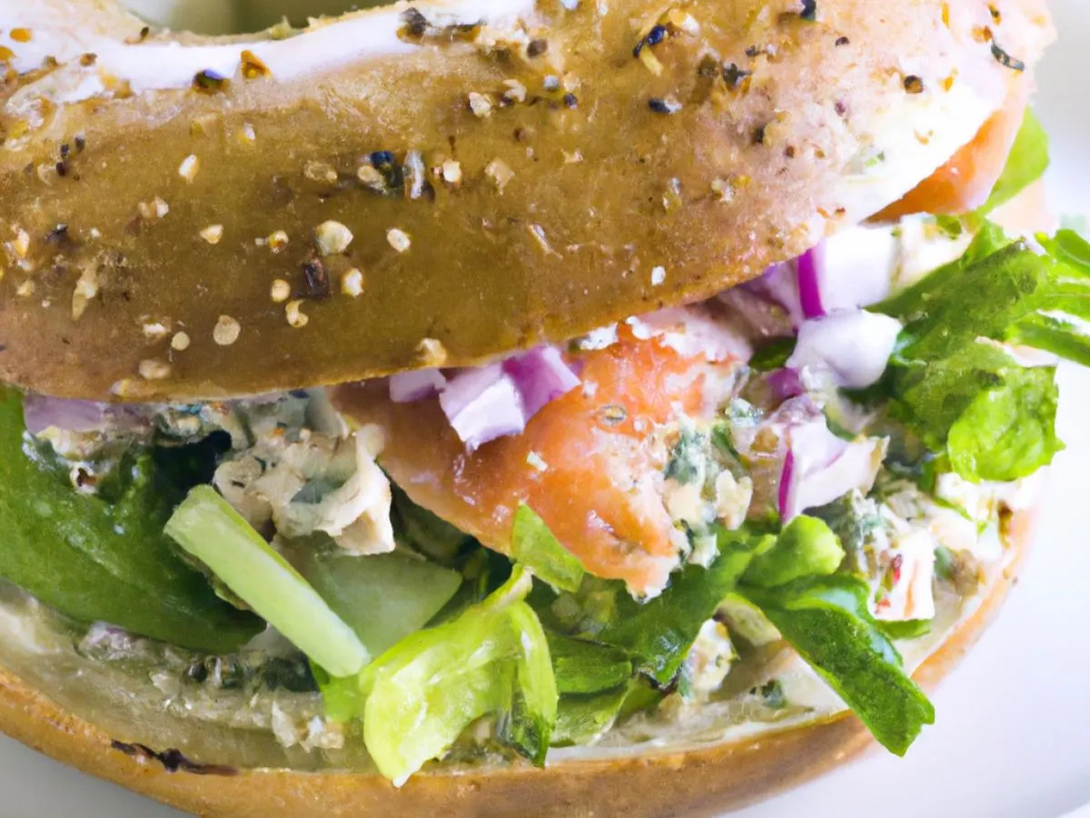 Salt Bagel Smoked Sockeye Salmon Salad Sandwich Salt Bagel Smoked Sockeye Salmon Salad Sandwich