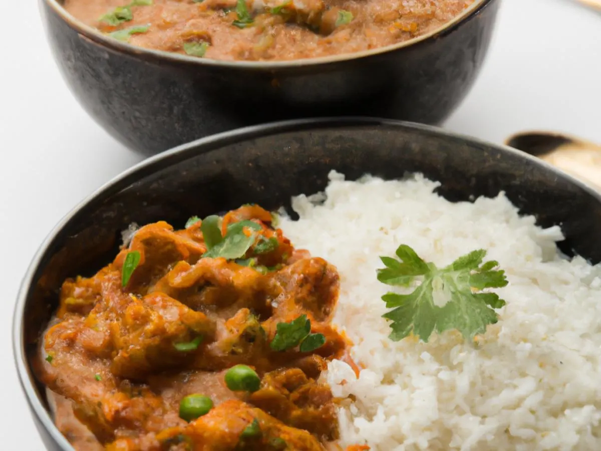 Channa Masala and Alu Gobi Matar With Rice