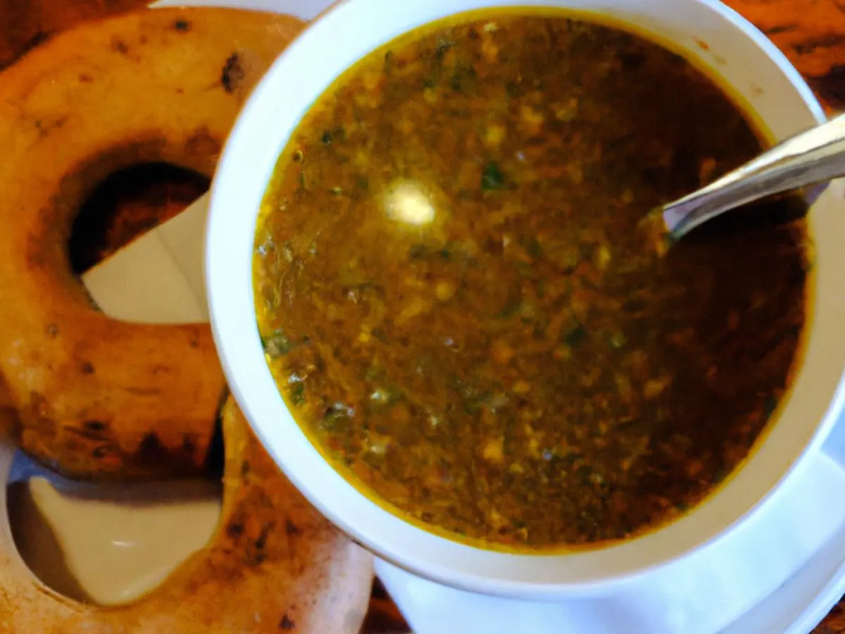 Bowl of Lebanese Lentil Soup with Everything Bagel Bowl of Lebanese Lentil Soup with Everything Bagel