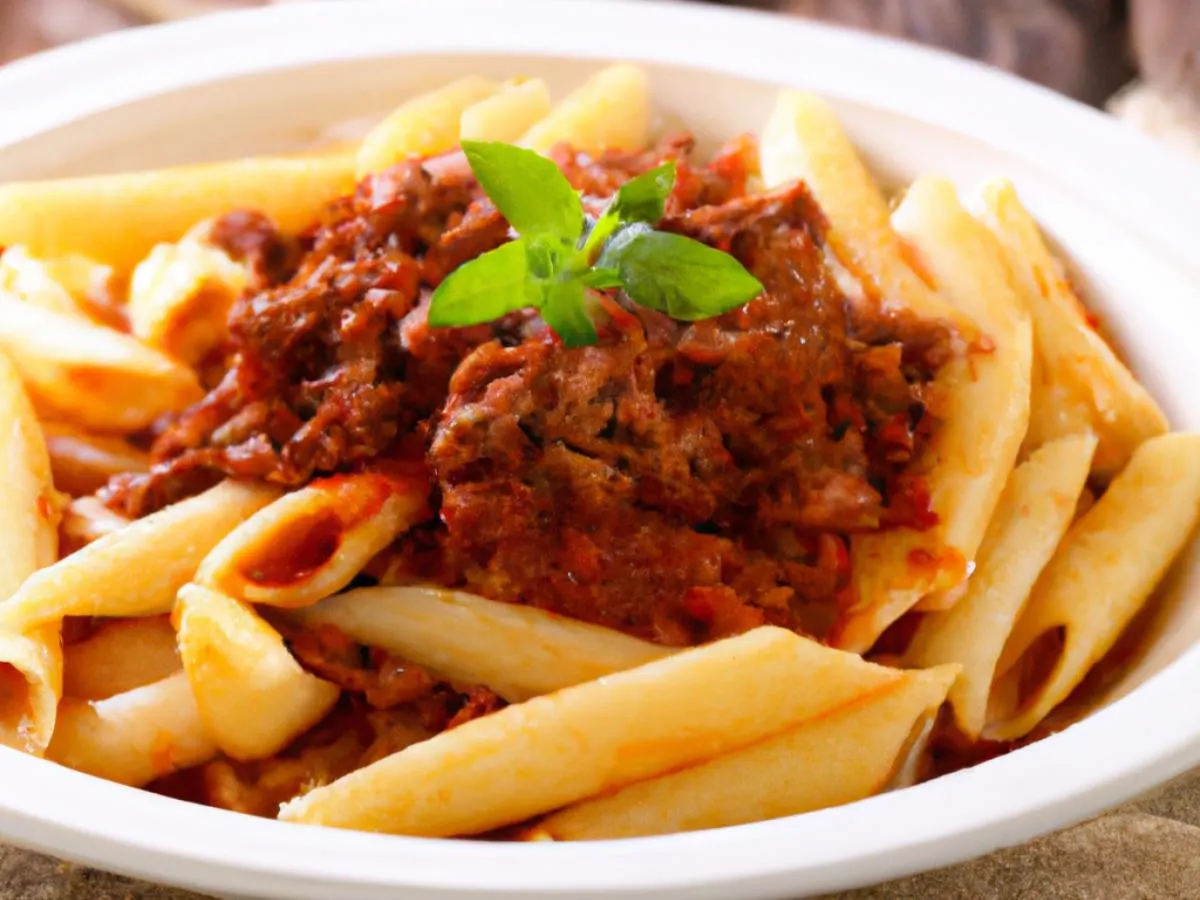 Beef Bolognese with Penne Pasta Beef Bolognese with Penne Pasta
