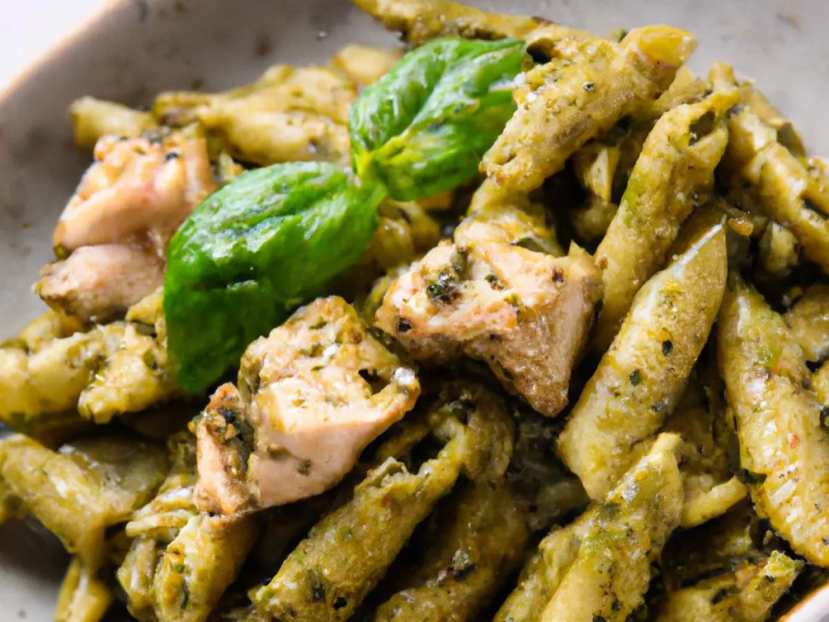 Chicken Pesto with Penne Pasta Chicken Pesto with Penne Pasta