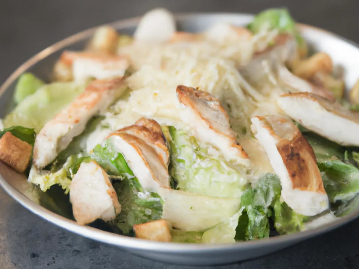 Caesar Entree Salad with Grilled Chicken and Caesar Dressing Caesar Entree Salad with Grilled Chicken and Caesar Dressing