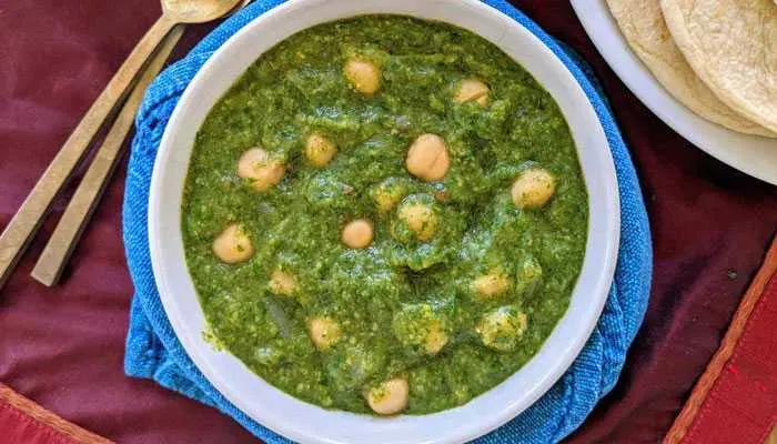 Saag Chhole over Basmati Rice