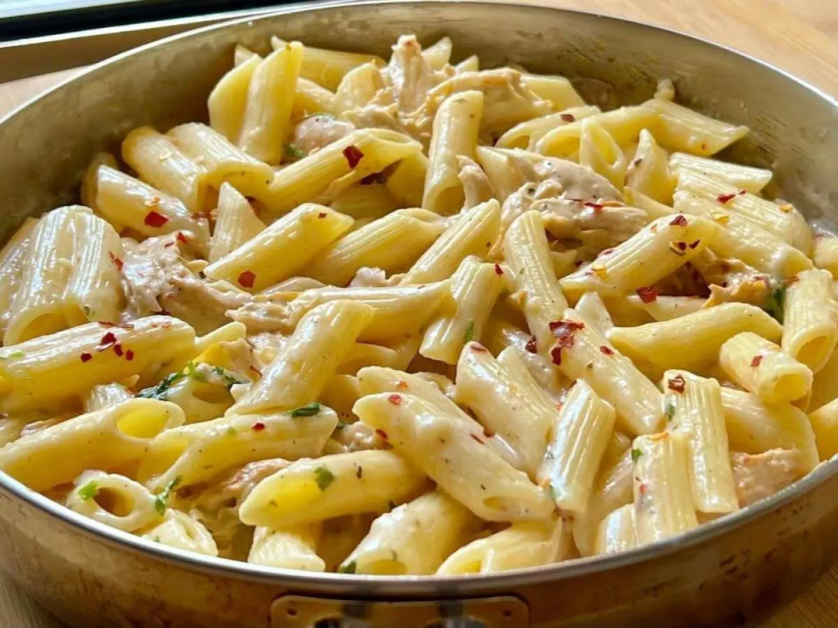 Chicken Madaccini Pasta with White Sauce