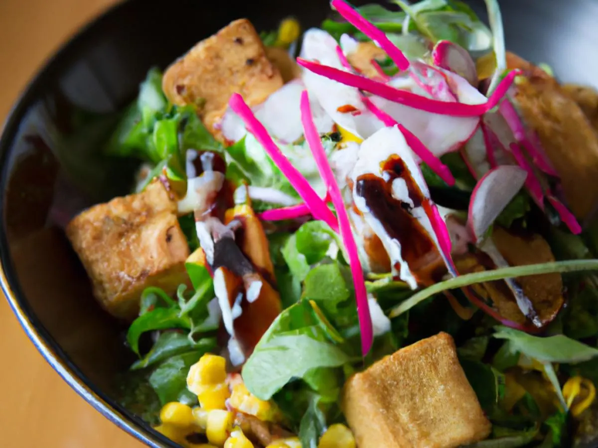 Fried Tofu Salad Bowl (4 Toppings) Fried Tofu Salad Bowl (4 Toppings)