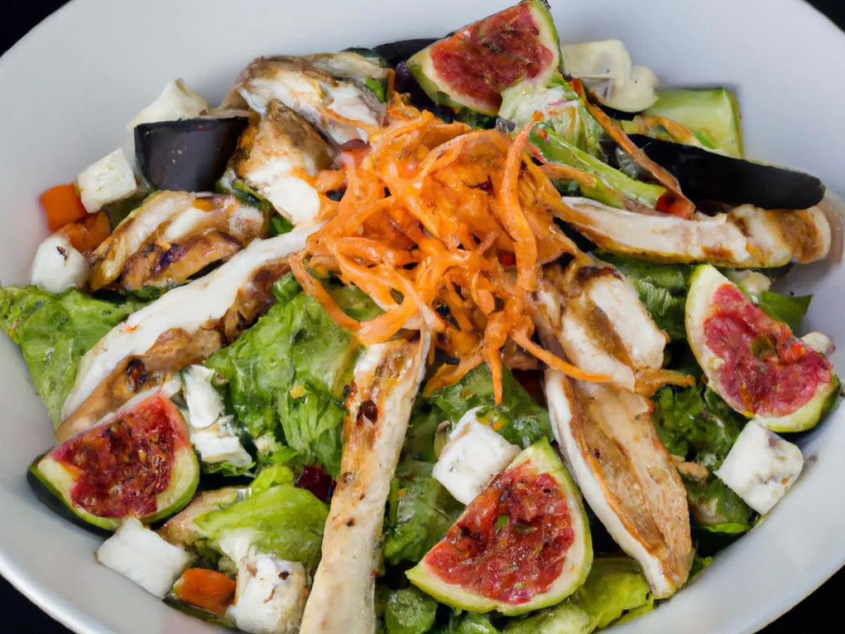 Santorini Salad with Grilled Chicken and Oil Balsamic & Pita Santorini Salad with Grilled Chicken and Oil Balsamic & Pita