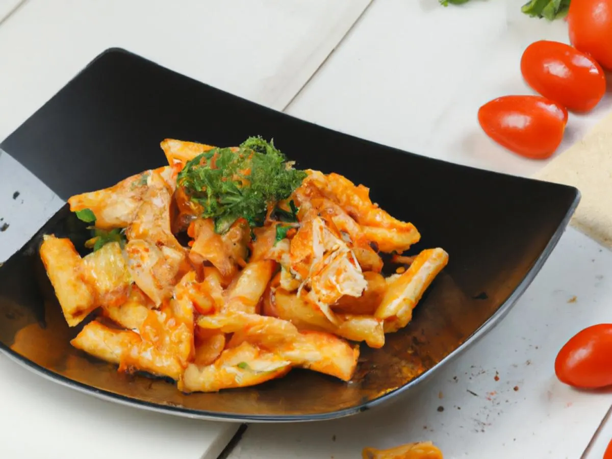 Family Madaccini Pasta with Chicken and Tomato Sauce