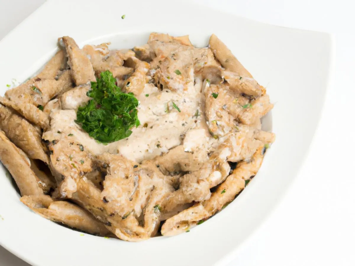 Family Madaccini Pasta with Jamaican Jerk Chicken and White Sauce