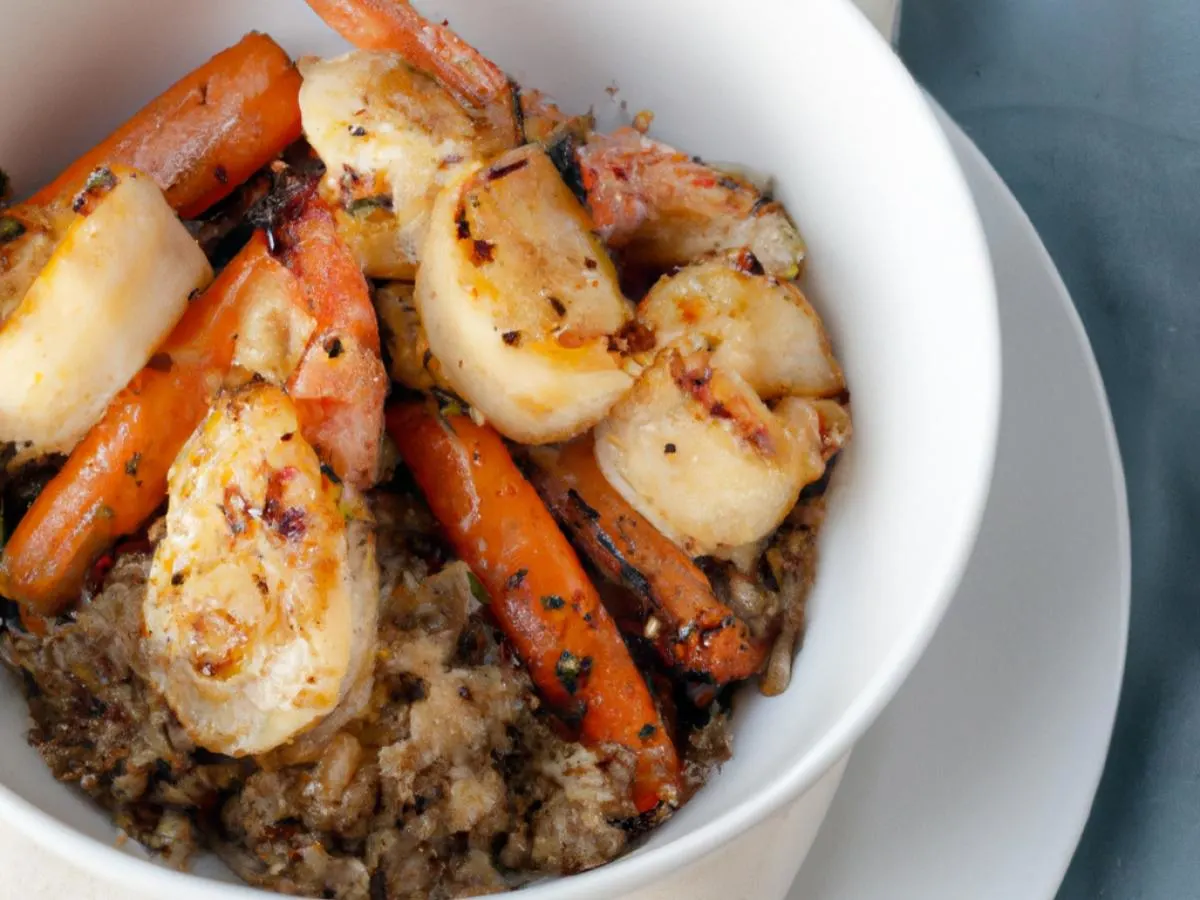 Lemon Garlic Prawns with Quinoa and Honey Roasted Carrots with Fennel Lemon Garlic Prawns with Quinoa and Honey Roasted Carrots with Fennel