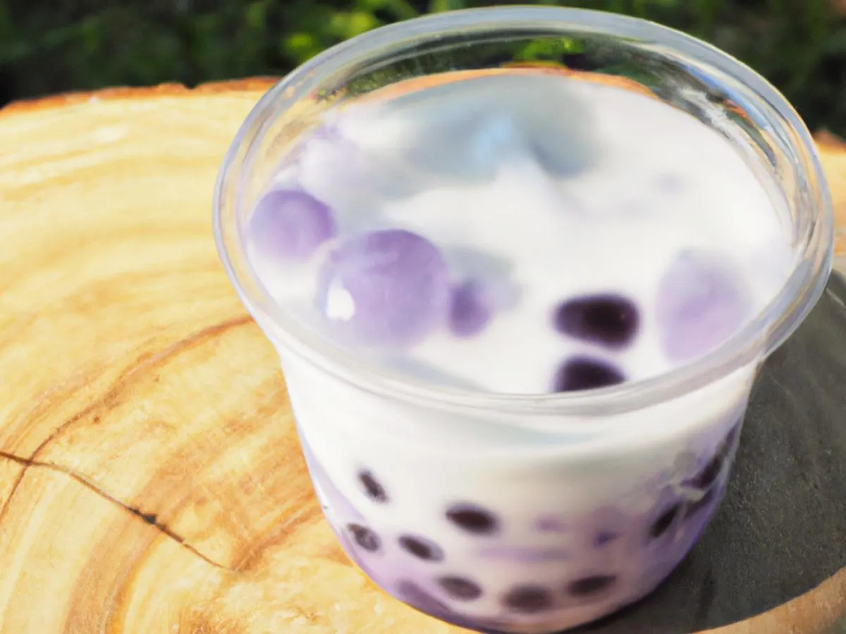 UBE Fresh Milk with taro Ball [24 oz 25% Sweet]