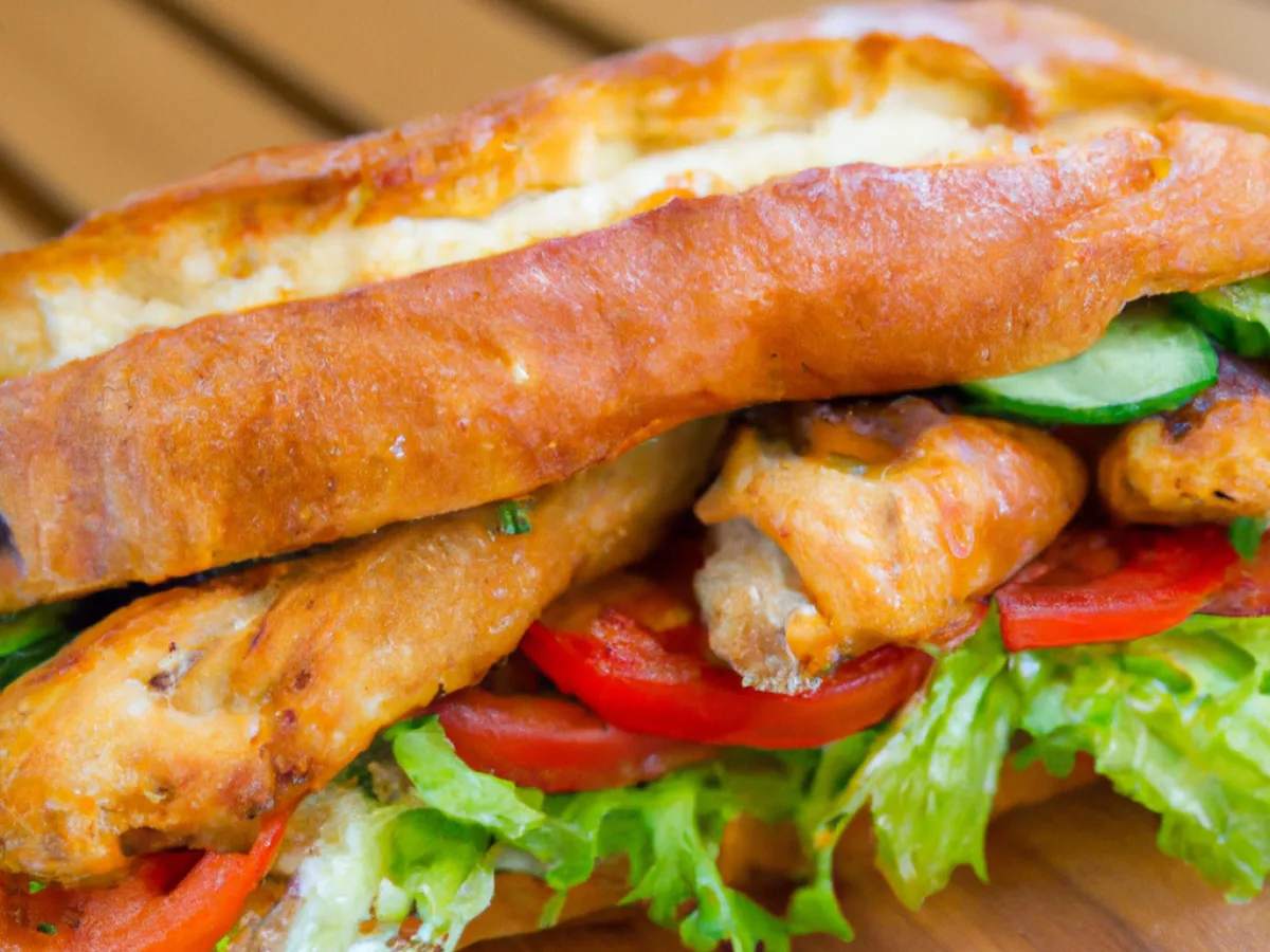 Chicken Sandwich with Salad Chicken Sandwich with Salad