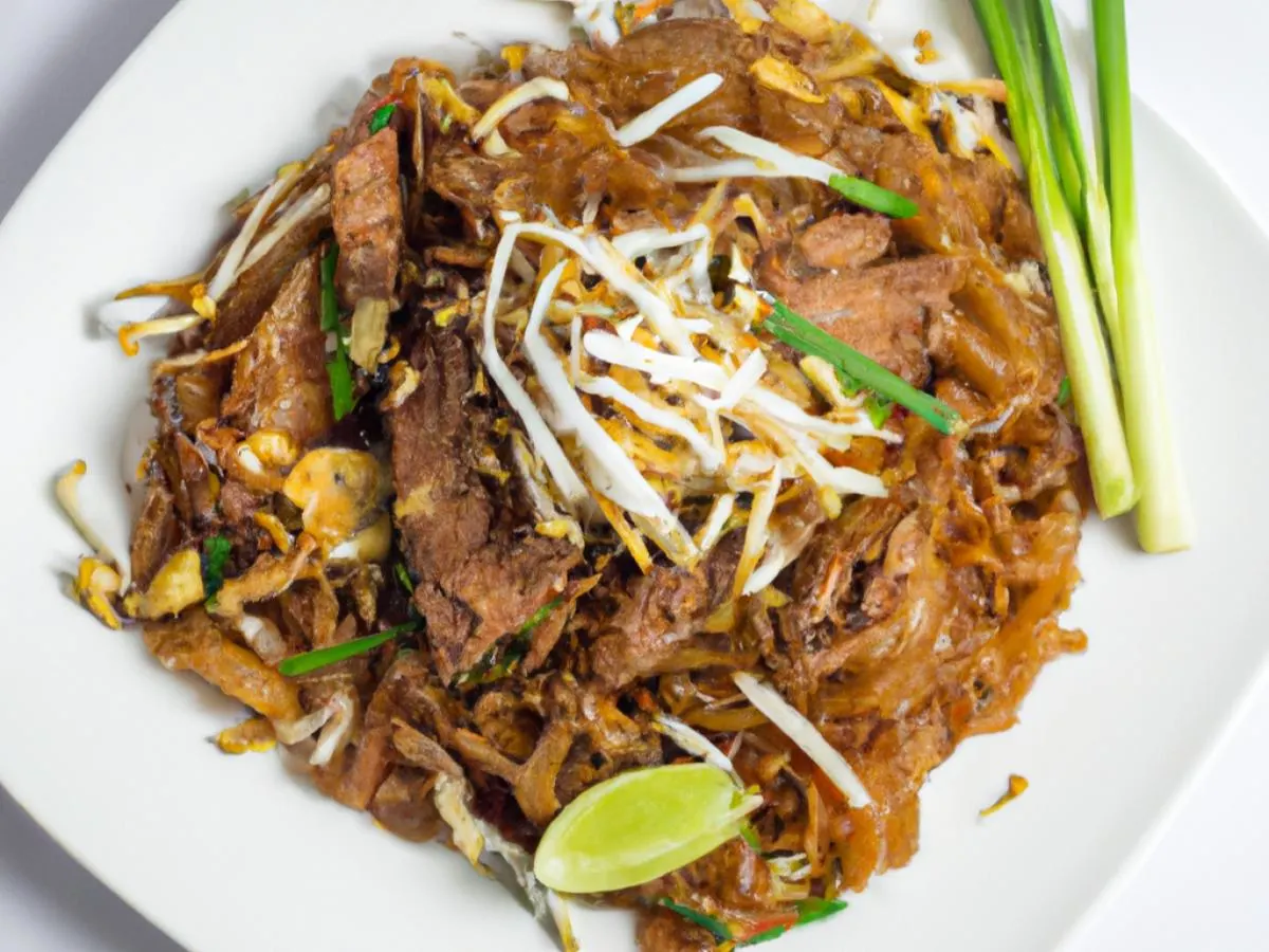 Half Beef Pad Thai Half Beef Pad Thai