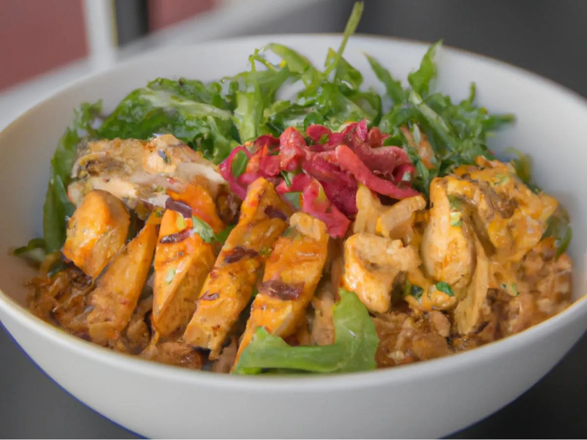 Chicken Bowl with Spicy Buffalo Sauce Chicken Bowl with Spicy Buffalo Sauce