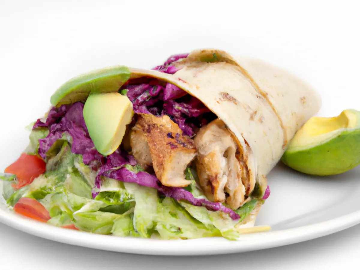 Gluten Free Chicken Guacamole Greens Wrap Gluten Free Chicken Guacamole Greens Wrap
