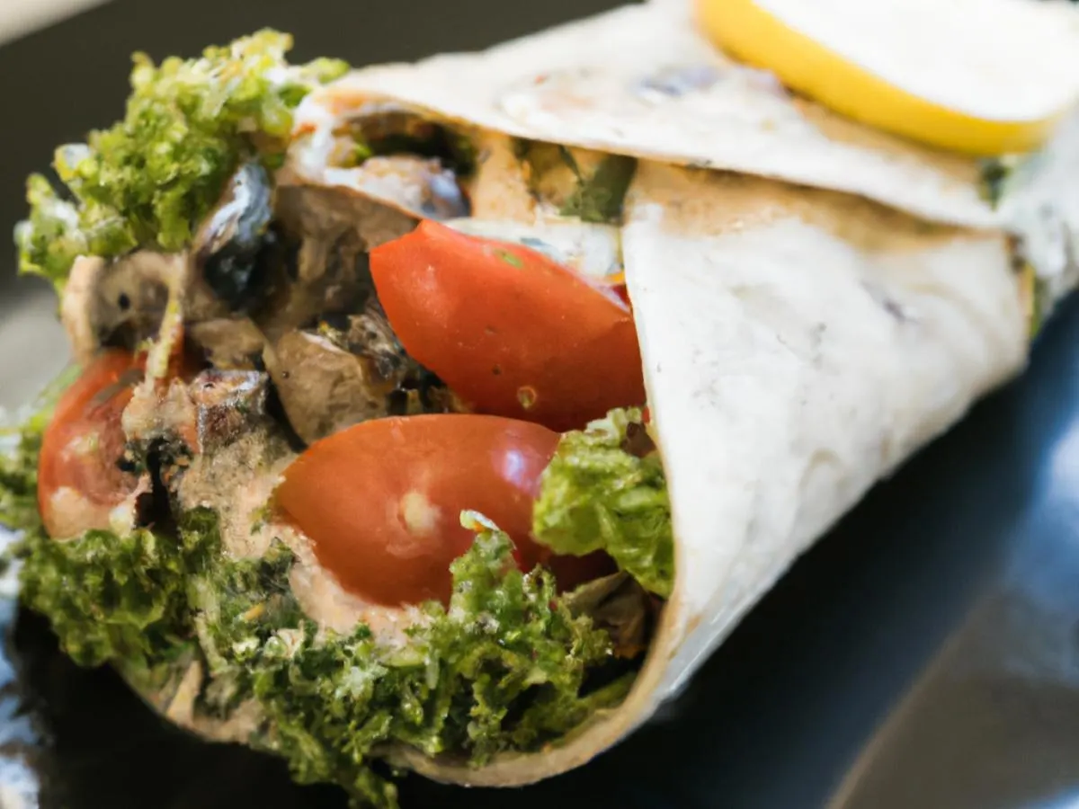 Gluten Free Portobello Caesar Salad Wrap Gluten Free Portobello Caesar Salad Wrap