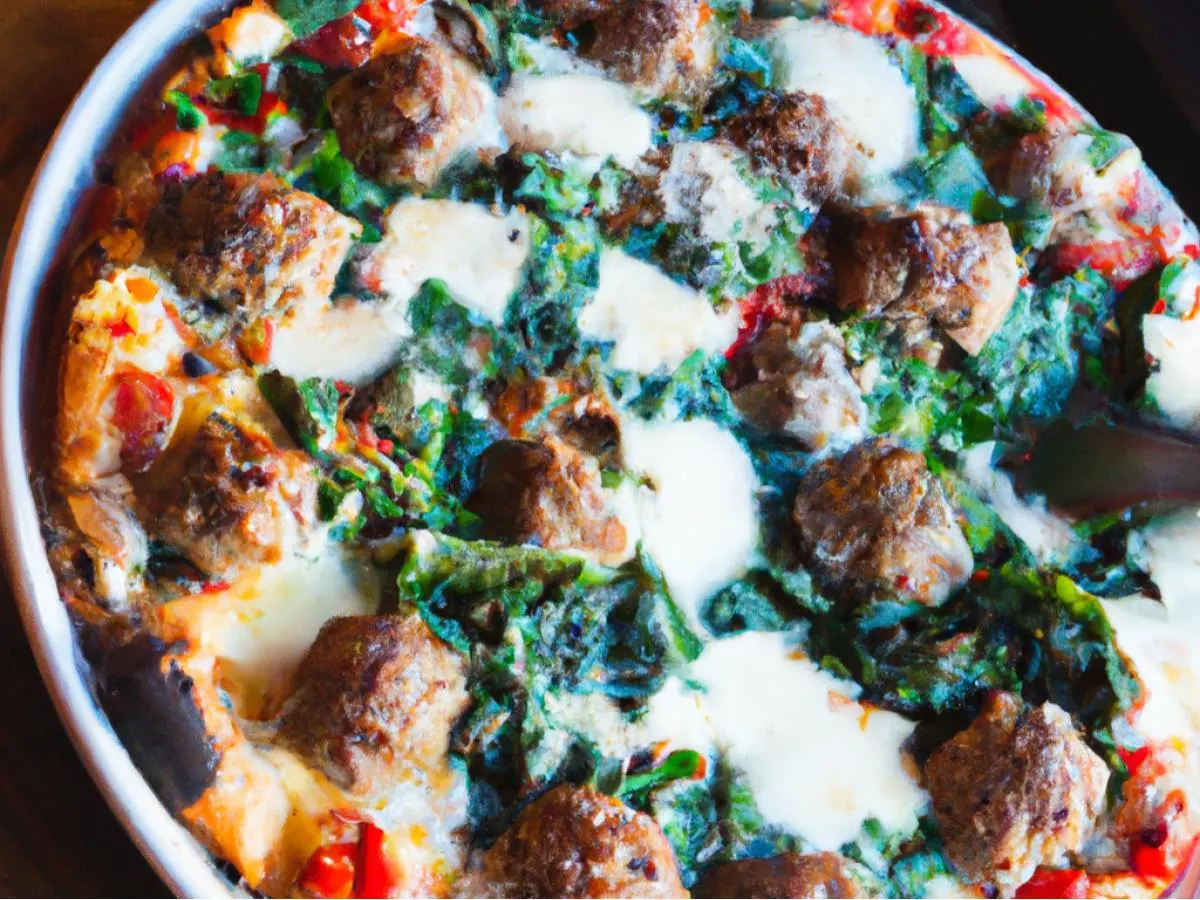 Meatball Deep Dish Pizza Meatball Deep Dish Pizza