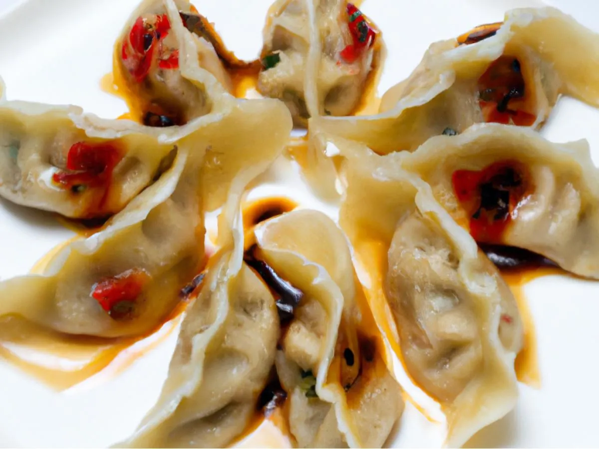 Vegetable Wontons in Szechuan Chili Oil Vegetable Wontons in Szechuan Chili Oil