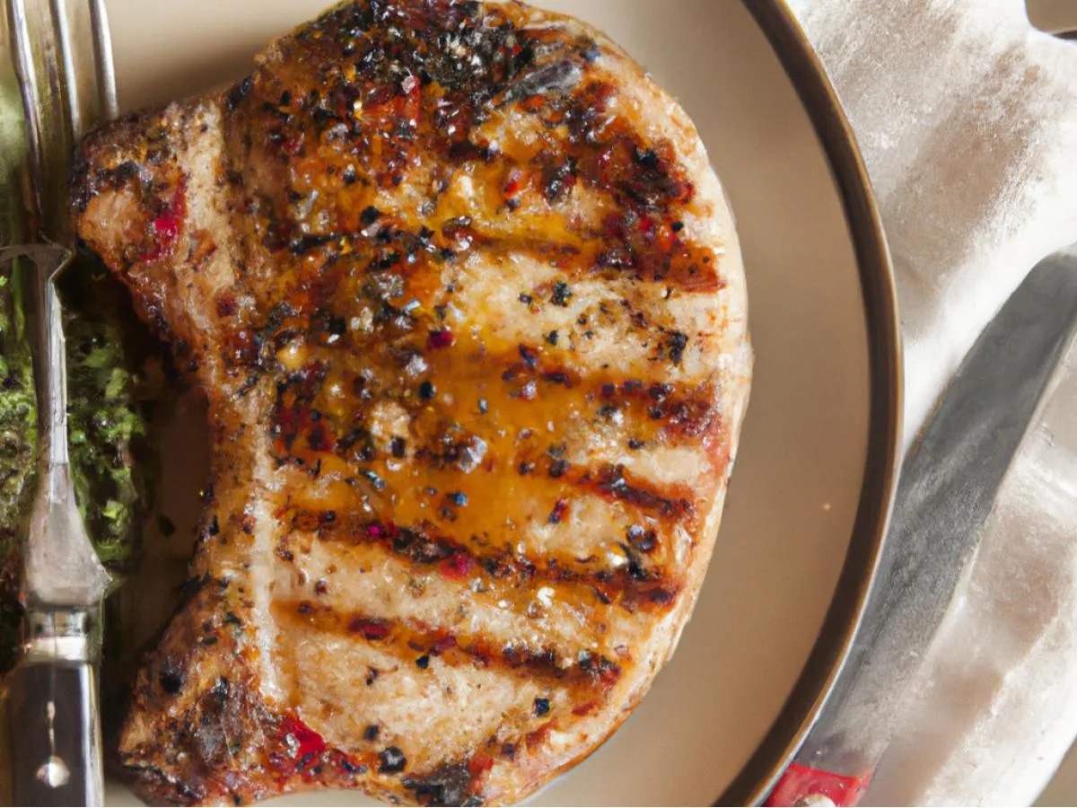 Grilled Apple Bourbon Boneless Pork Chops Grilled Apple Bourbon Boneless Pork Chops