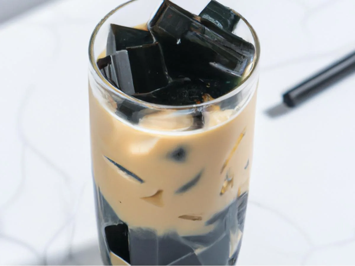 Milk Tea w/Grass Jelly Milk Tea w/Grass Jelly