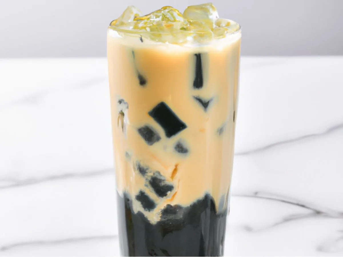 Oolong Milk Tea w/Grass Jelly Oolong Milk Tea w/Grass Jelly