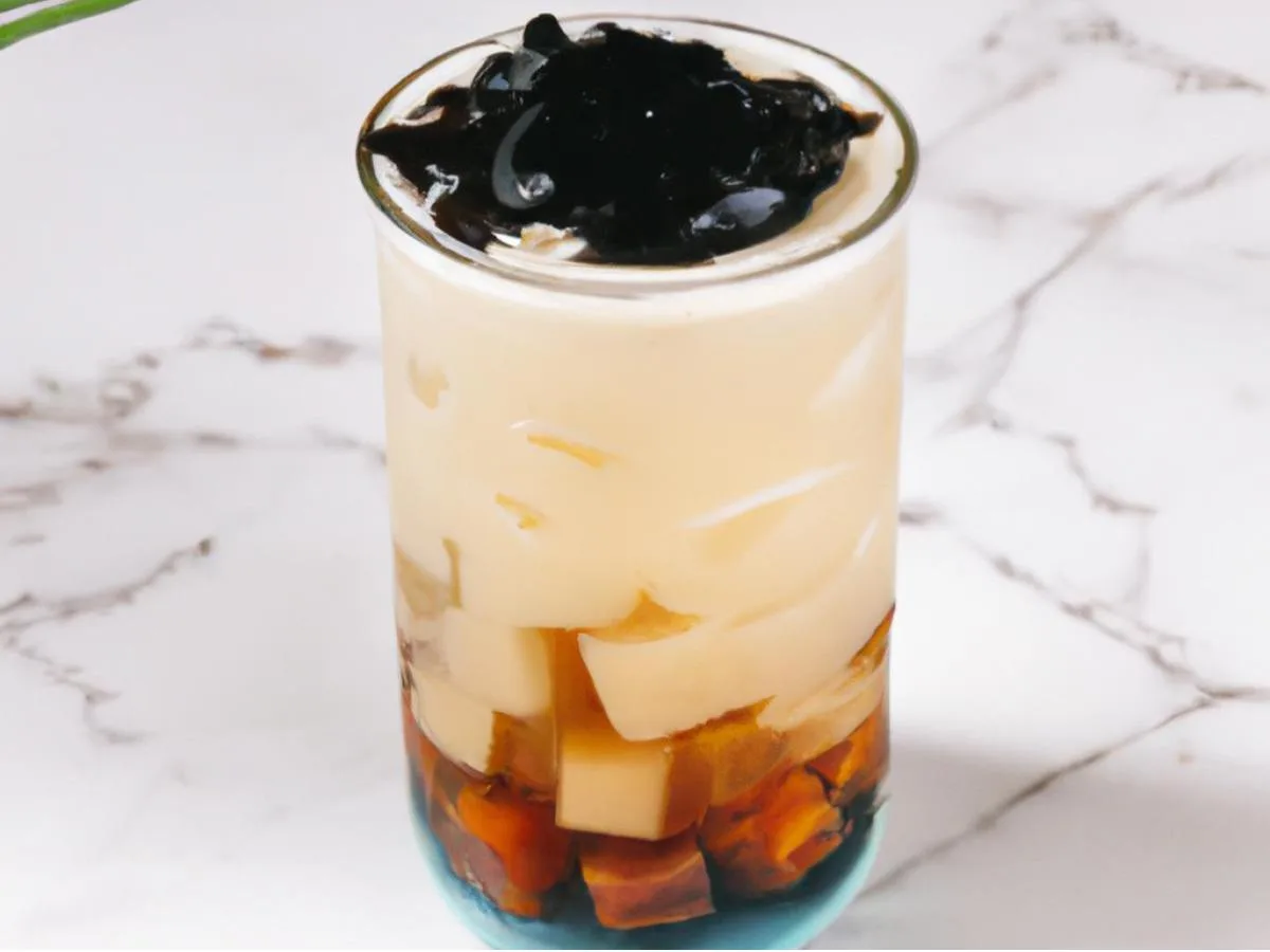 Oolong Milk Tea w/Lychee Jelly Oolong Milk Tea w/Lychee Jelly