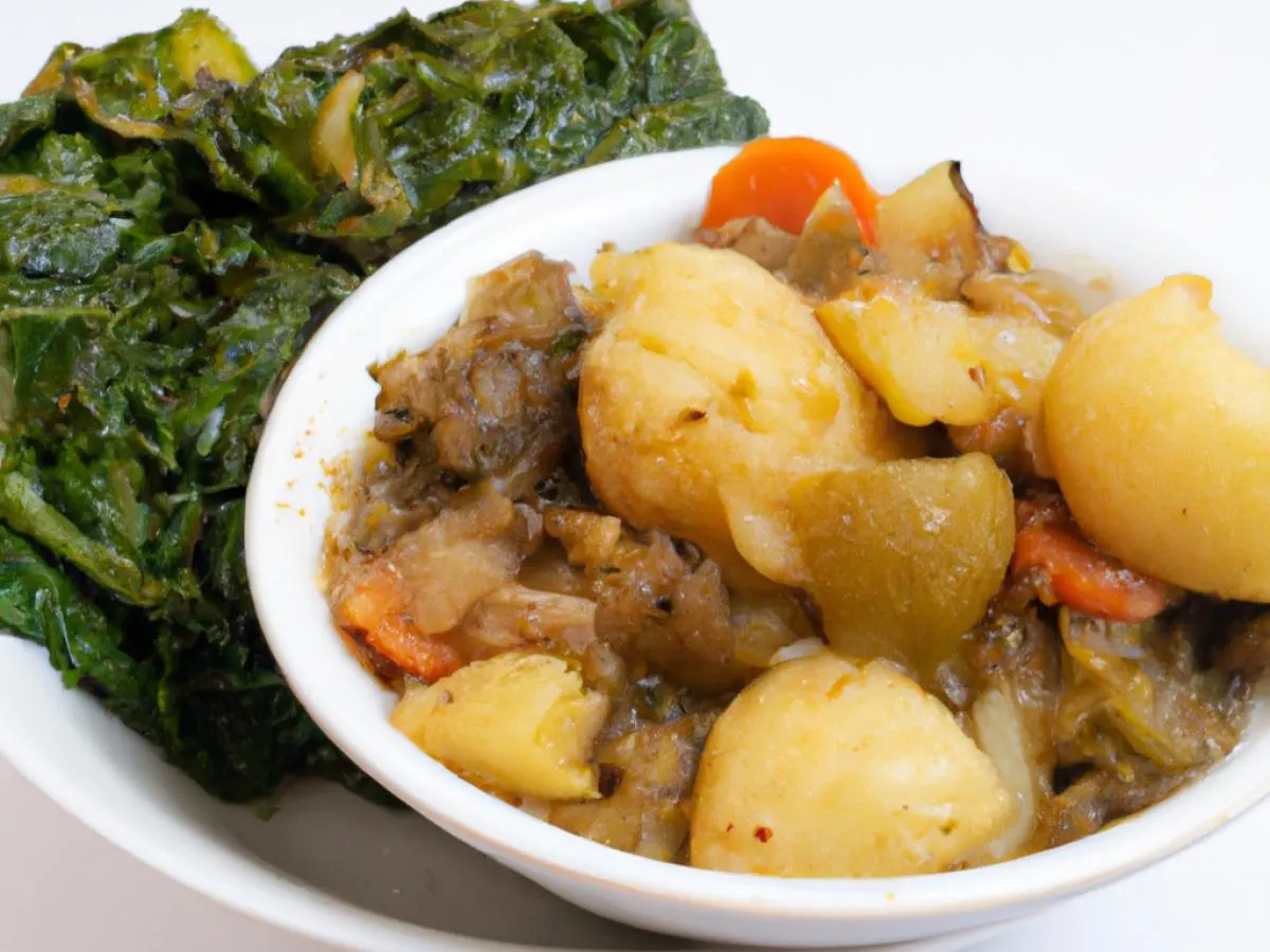 Light Carb Makande Stew with Roasted Squash and Sauteed Greens Light Carb Makande Stew with Roasted Squash and Sauteed Greens