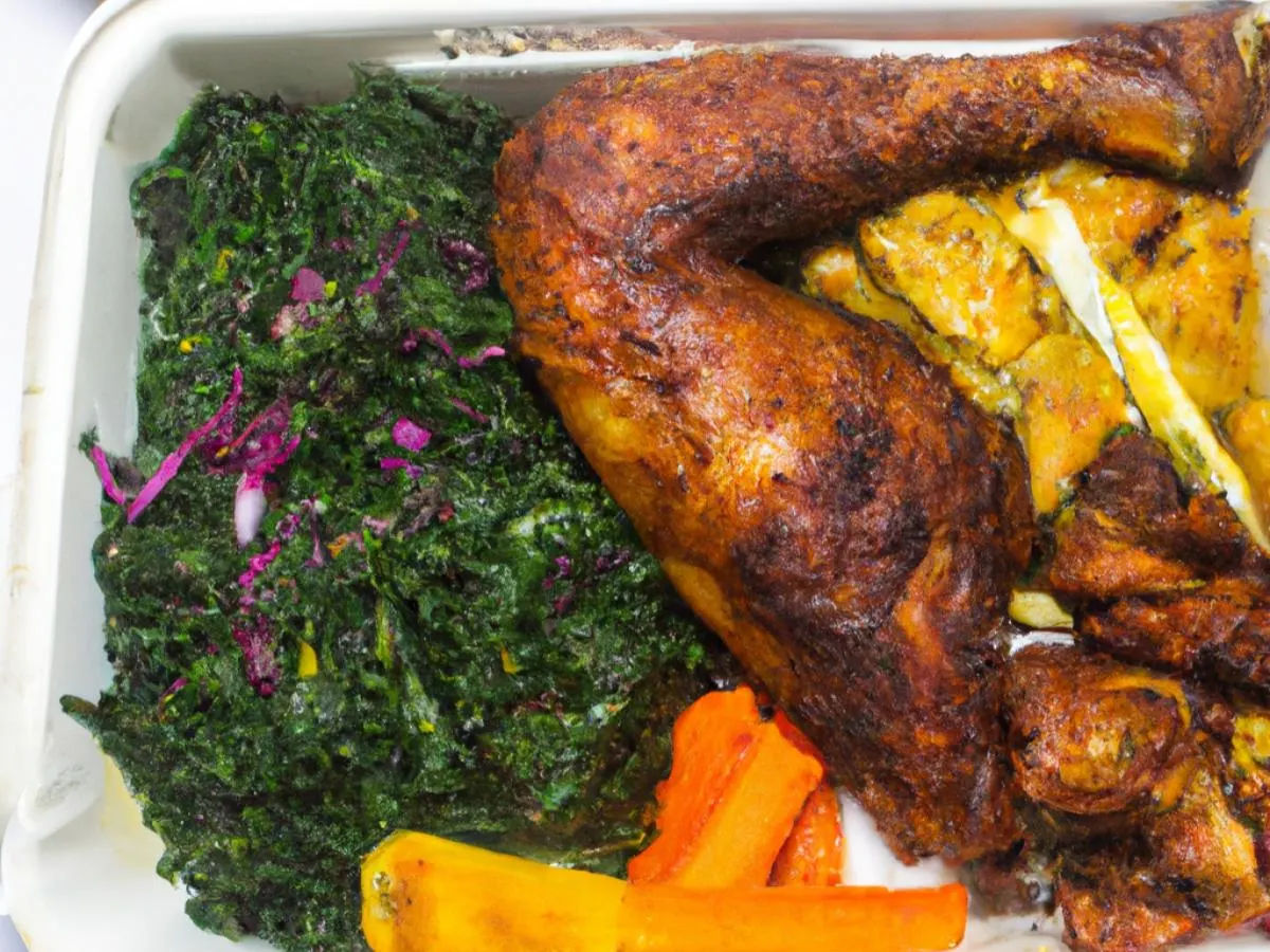 Zanzibar Chicken with Plantains and Sauteed Greens Zanzibar Chicken with Plantains and Sauteed Greens