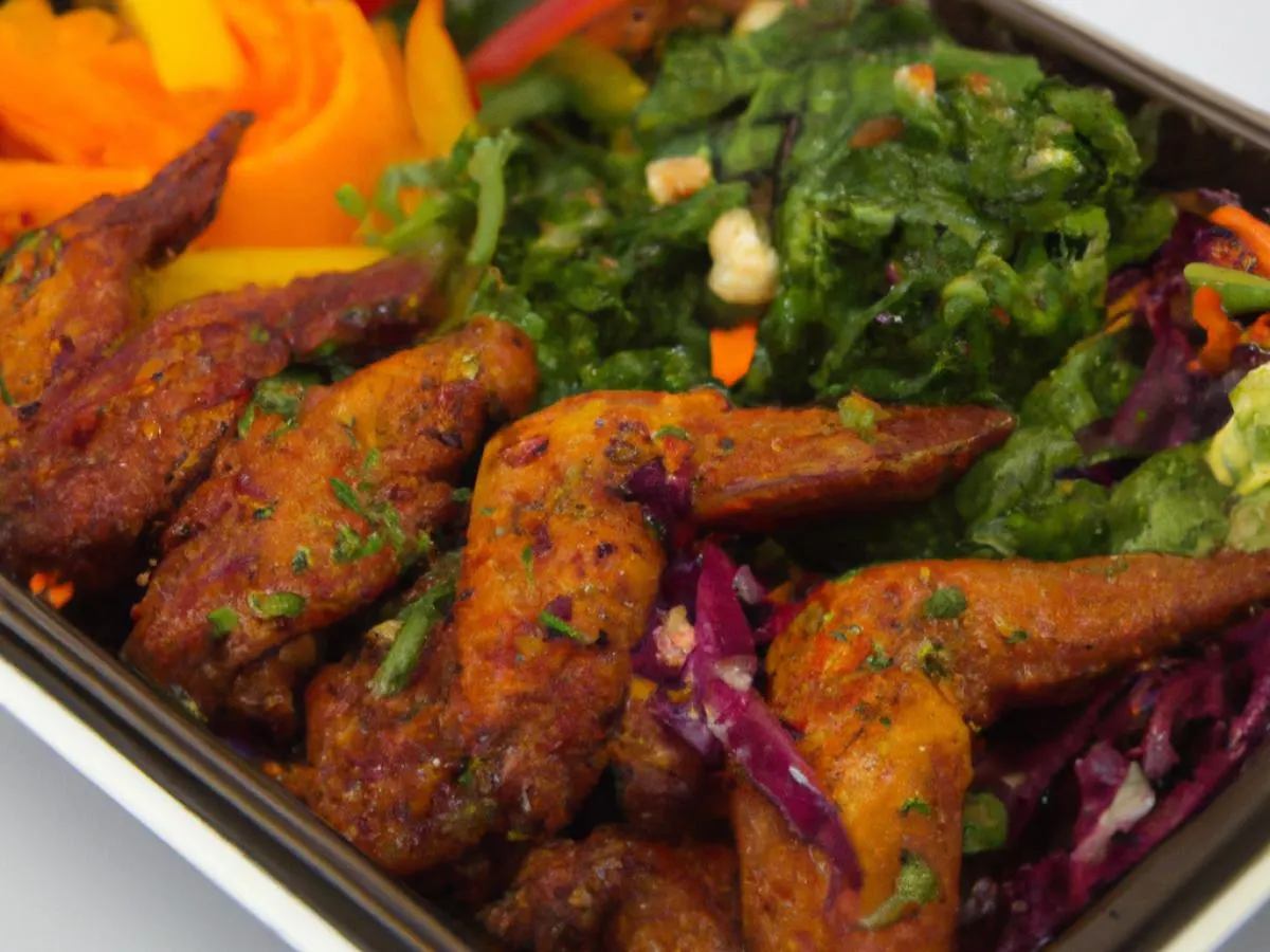 Light Carb Chachandu Chicken Wings with Roasted Squash and Sauteed Greens Light Carb Chachandu Chicken Wings with Roasted Squash and Sauteed Greens
