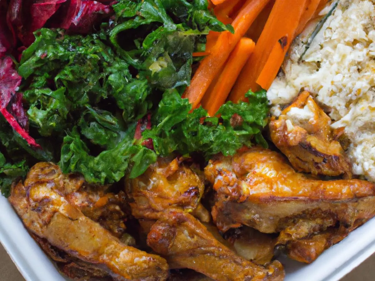 Chachandu Chicken Wings with Coconut Rice and Sauteed Greens Chachandu Chicken Wings with Coconut Rice and Sauteed Greens