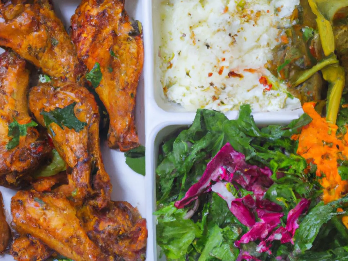 Chachandu Chicken Wings with Seasoned Rice and Mixed Coconut Veggies Chachandu Chicken Wings with Seasoned Rice and Mixed Coconut Veggies
