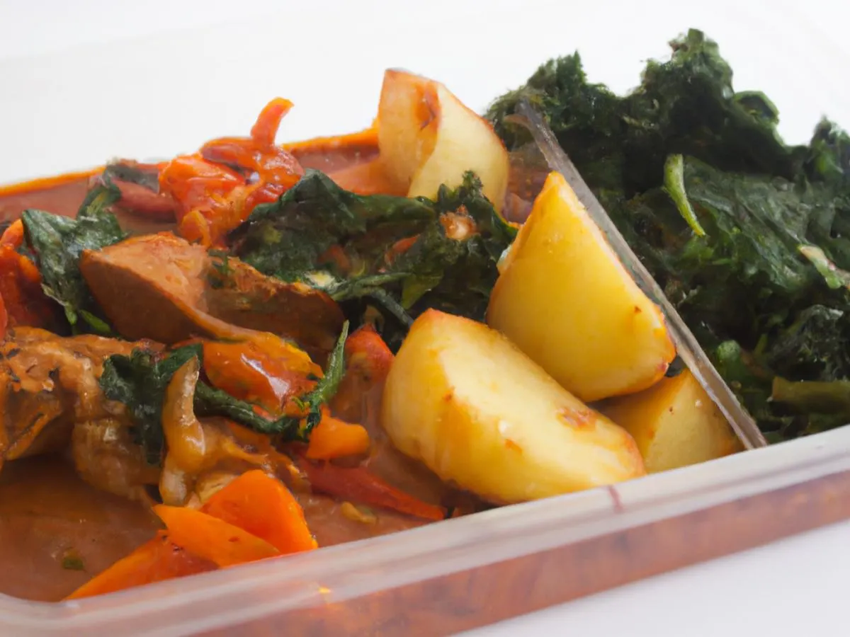 Chicken Curry with Plantains and Sauteed Greens Chicken Curry with Plantains and Sauteed Greens