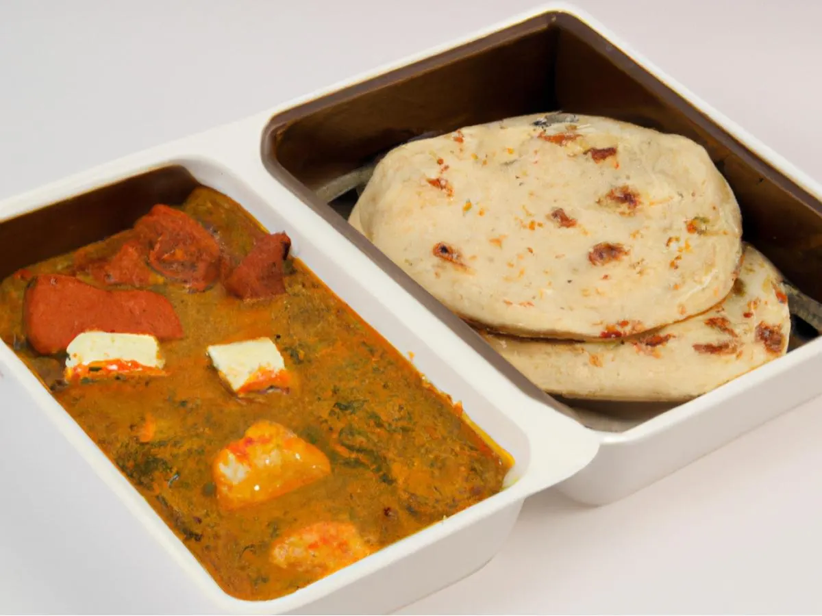 Paneer Tikka Masala With Naan and Veggie Korma