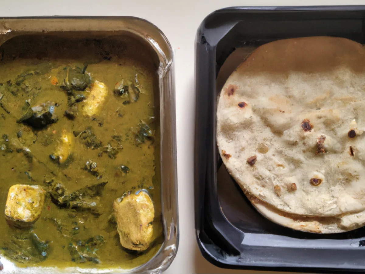 Saag/palak Paneer With Naan and Veggie Korma