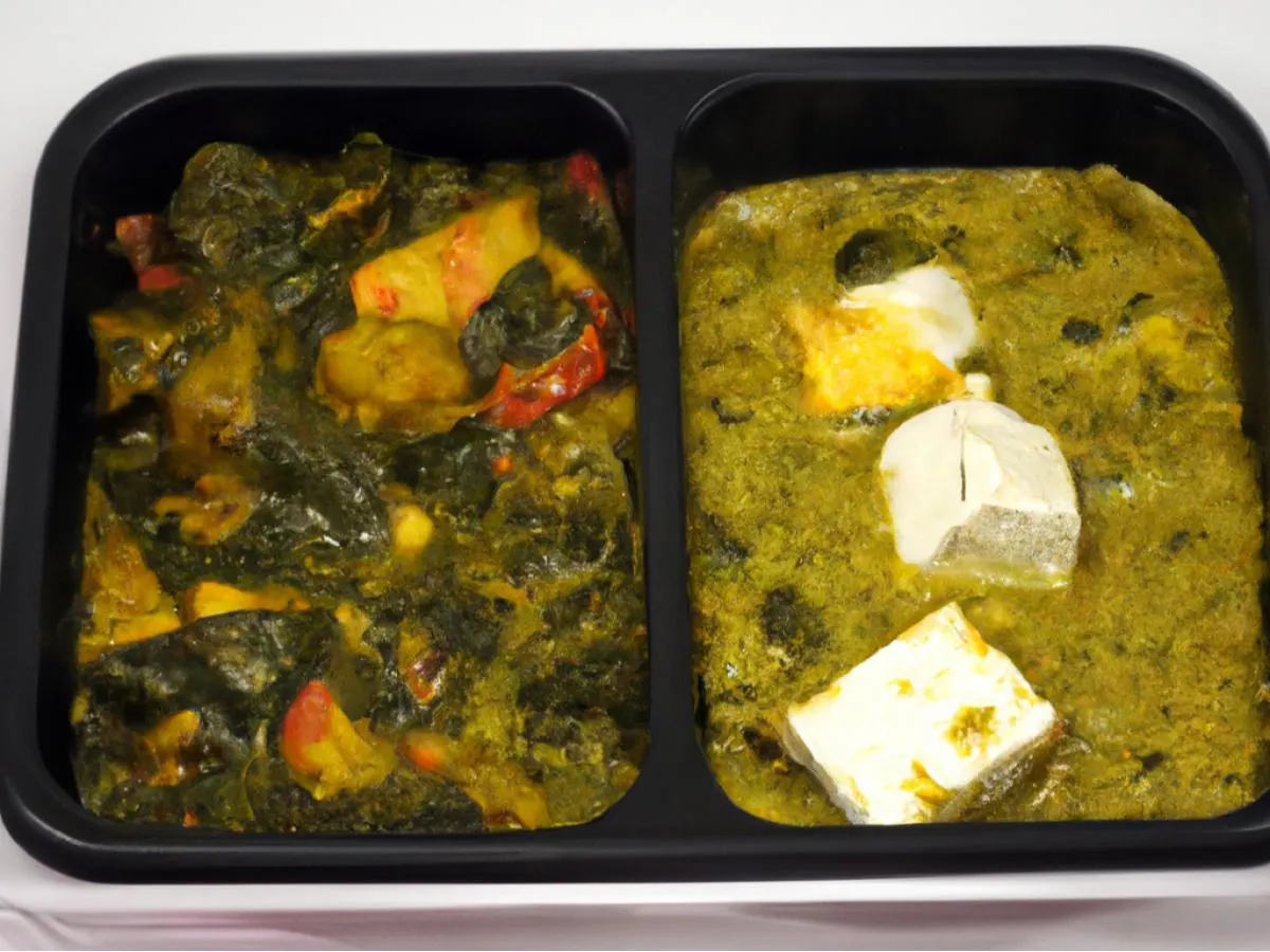 Light Carb Saag/palak Paneer With Tawa Vegetables and Veggie Korma