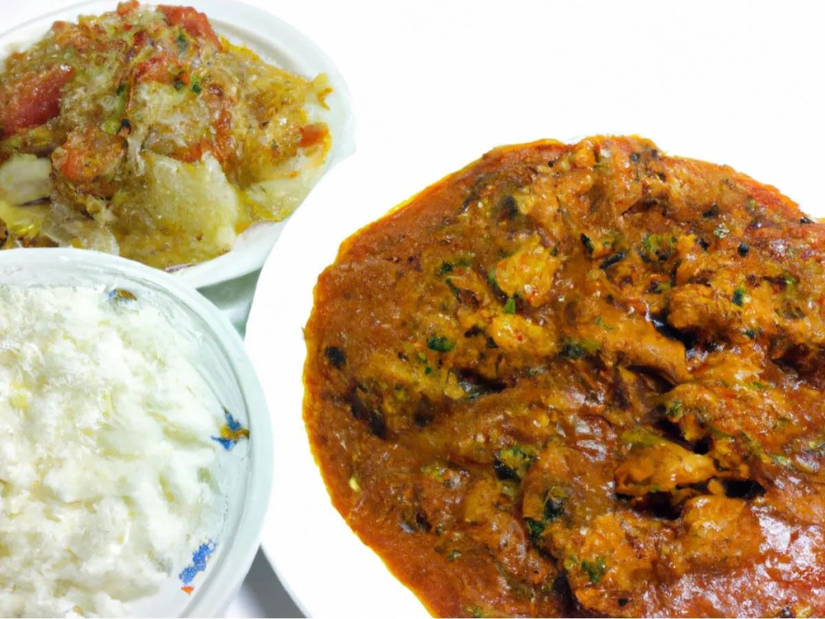 Butter Chicken With Rice and Aloo Gobi