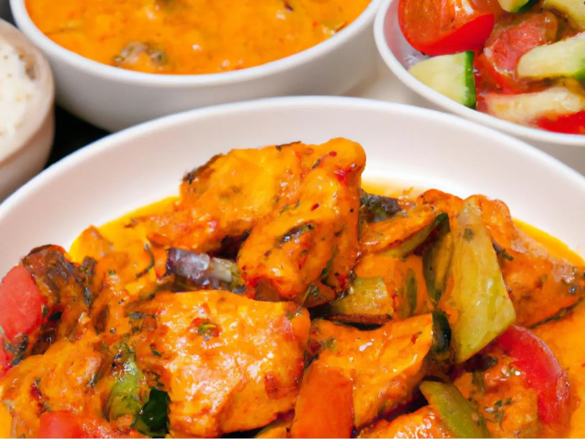 Light Carb Chicken Tikka Masala With Veggie Korma and Tawa Vegetables