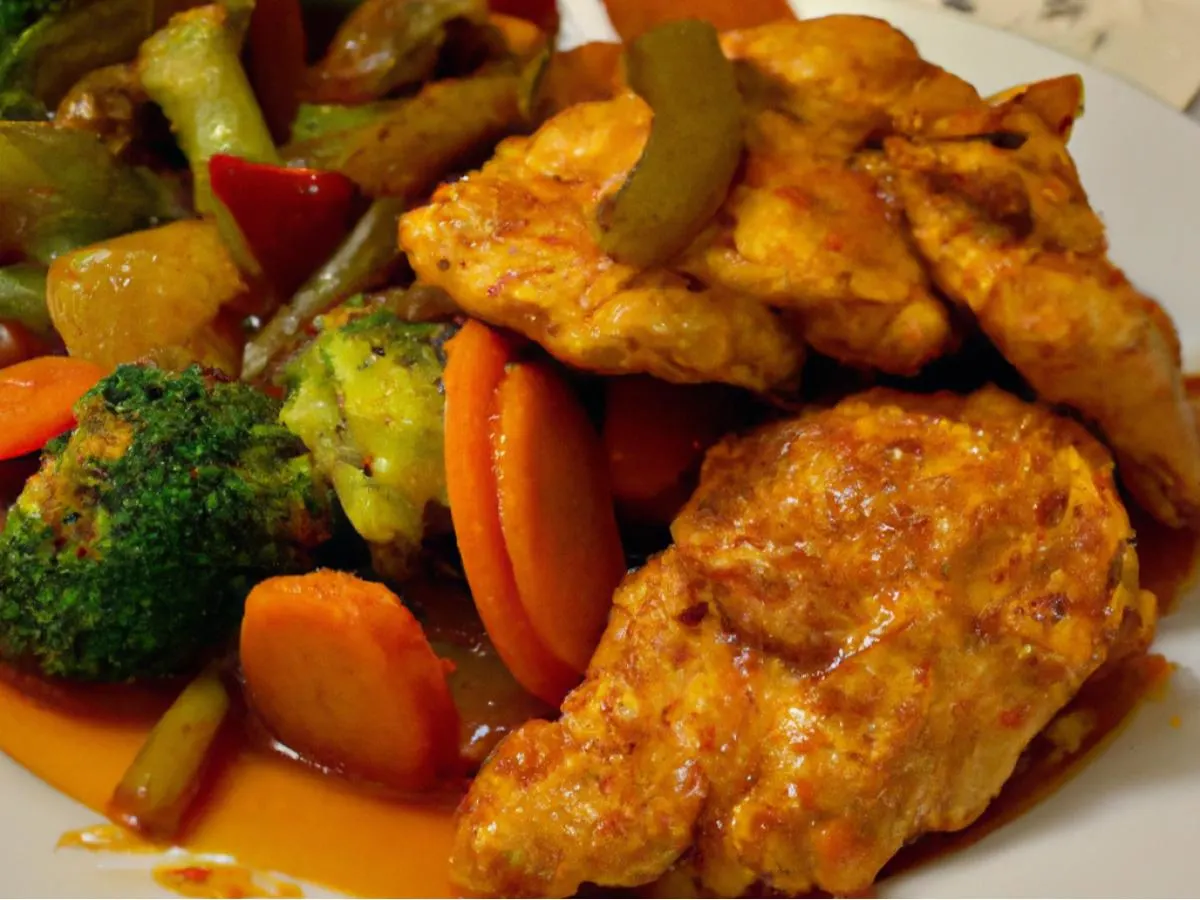 Light Carb Chicken Curry With Tawa Veggies