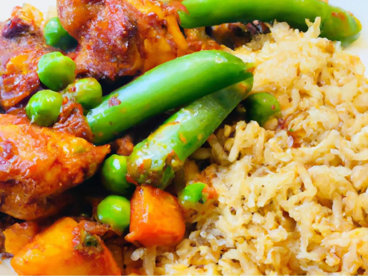 Chicken Vindaloo With Peas Paulo and Tawa Veggies (allergen Free)