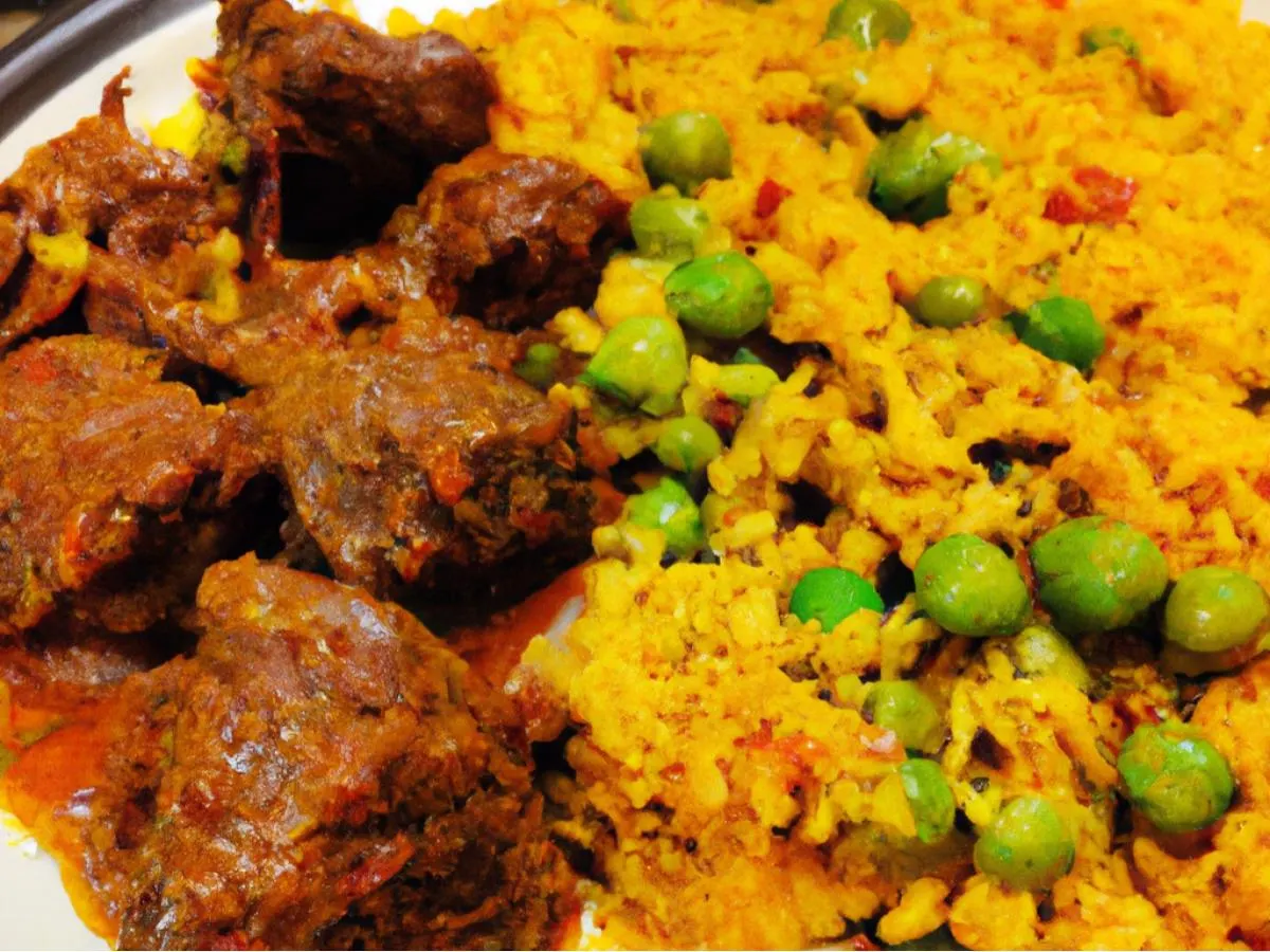 Goat Vindaloo With Peas Paulo and Tawa Veggies (allergen Free)